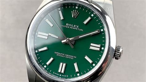 rolex oyster perpetual 41mm grün|rolex oyster perpetual 41 review.